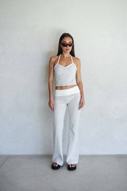 PANTALON FLARE GRIS SPORT YOGA PANTAI MATA GRIS 